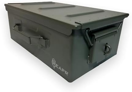 Reapr Steel Ammo Can, Heavy Duty Locking Metal Storage Box, Airtight by BlackSierraEquipment