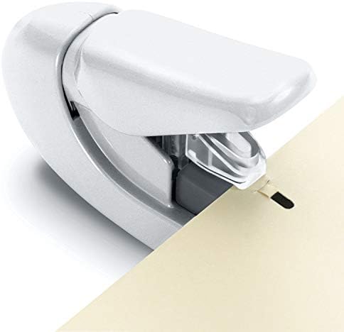Plus Paper Clinch Compact Staple-Free Stapler, Ivory White - Image 2