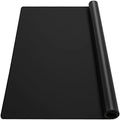 Ewen 39.4x23.5in 2mm Heat Resistant Silicone Mat, Extra Large Thick Placemat for Kitchen Counter, Workbench Countertop Protector Mat Hot Pads for Coffee Maker Bar Crafts Glass Top Stove Cover Black by Ewen