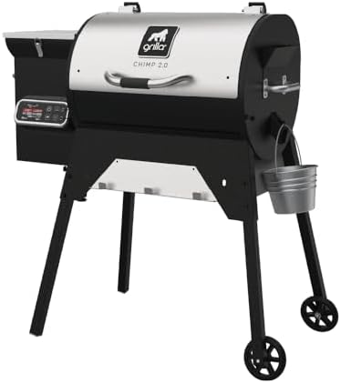 GRILLA Chimp 2.0 Tailgater Pellet Grill with Foldable Design, Wifi Connectivity, Compact Design, For Outdoor Grilling, Tailgating, and BBQ by PelletSmokersKamadoGrills