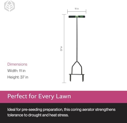 Yard Butler Manual Lawn Coring Aerator, ID-6C - Lawn Care Tool for Aerating - Long-Handled - Power-Coated Steel Construction - Comfortable Cushioned Handles Garden Tool - Easy to Use - Image 6