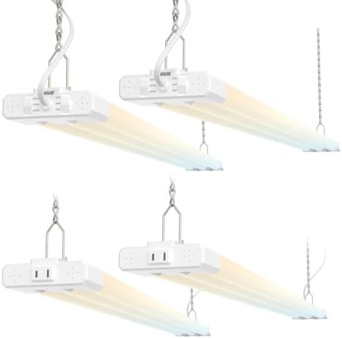 JESLED LED Shop Lights 4FT, 3CCT Selectable 50W 7500LM, Linkable, ETL by JESLED
