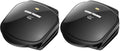 George Foreman 2-Serving Classic Plate Electric Indoor Grill and Panini Press,Black,Small Compact Size,GR10B,(Pack of 2) by GeorgeForeman