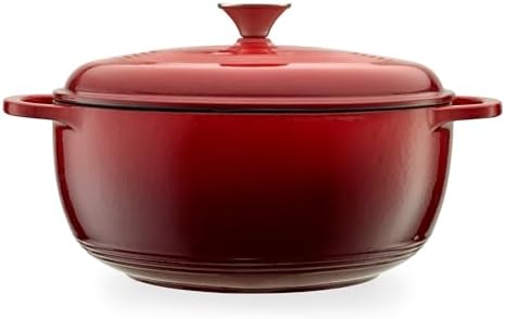 Mercer Culinary Enameled Cast Iron Round Dutch Oven, 6 qt., Red by MercerCulinary