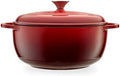 Mercer Culinary Enameled Cast Iron Round Dutch Oven, 6 qt., Red by MercerCulinary