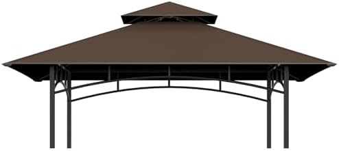 5' x 8' Grill Gazebo Replacement Top, Brown Canopy Top Cover Only by COVBOARD