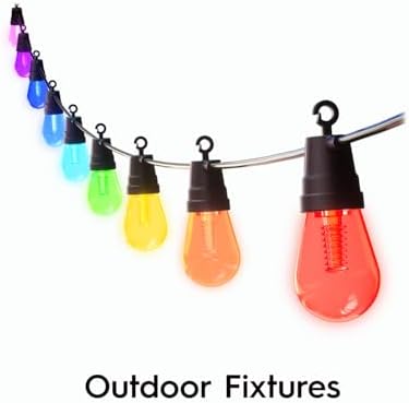 Cync GE Dynamic Effects Smart Cafe Lights, Color Changing Patio String Lights, Compatible with Alexa and Google, 48ft - Image 5