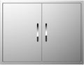 BBQ Access Double Doors 31Wx24H Flush Mount Stainless Steel Outdoor Kitchen Door for Outside Cabinets and BBQ Island by YourFriends