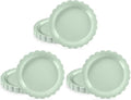 NatNarr 30 Pcs Dessert Plates Disposable, 7 Inch Scalloped Sage Green Birthday Cake Plates Small Appetizer Paper Plate for Baby Bridal Shower, Wedding (Pack of 3) by NatNarr
