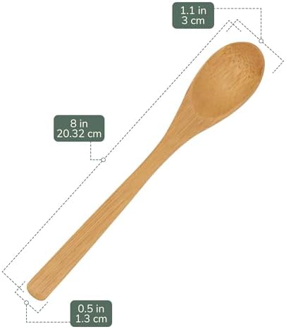 BambooMN 8" Reusable Bamboo Dinner Spoon - 30 Units - Image 2