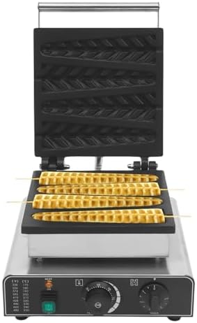 4-Grid Commercial Waffle Maker, 1750W Electric Waffle Machine, Stainless Steel Waffle Iron Baker with Non-Stick Coating, 122-572℉ Temperature Adjustable by Milzeone