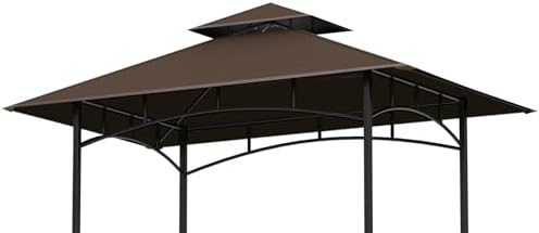 Grill Gazebo Canopy Replacement, 5 x 8 Ft, Brown by OIPUNSHLE