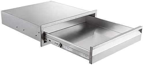 24" W Outdoor Kitchen Drawer Stainless Steel BBQ Single Drawer Flush Mount for Outdoor Kitchen Island(Overall Size:24" W x 6.5"H x 23" D inch) - Image 7