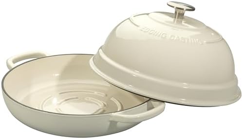 EDGING CASTING Enameled Cast Iron Dutch Oven Pot with Lid, Round Bread Oven for Homemade Sourdough Bread Baking, 6 Quart, White - Image 5