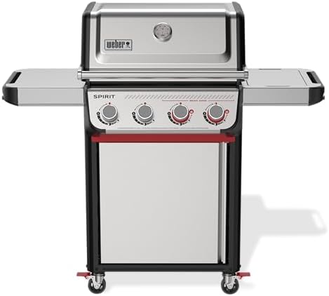 Weber Spirit® S‑425C Gas Grill (Liquid Propane) for Outdoor Cooking, 4 Burner – Stainless Steel with Porcelain-Enameled Cast-Iron Grates, 2 Boost Burners & Sear Zone by Unknown
