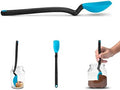 Dreamfarm Mini Supoon Non-Stick Sit-Up Silicone Scraping Cooking Spoon, Jar Scraper Measures 5ml Tsp - 8" Dreamfarm Blue by Dreamfarm