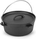 Northriver Casting Cast Iron Dutch Oven Pot with Lid, for Small Dishes, Side Dishes, Camping Cookware set, BBQ, Garlic Roaster, 1.5 Quart Pan by NorthriverCasting