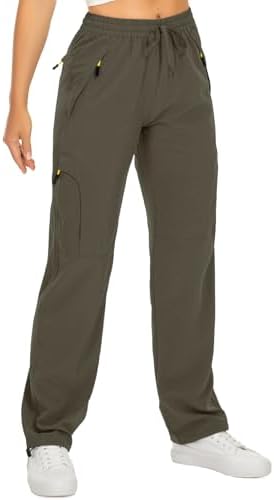 Toomett Women‘s Hiking Cargo Pants UPF 50 Quick Dry with Zipper Pockets by Toomett