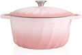 Enameled Cast Iron Dutch Oven Pot with Lid, 6 QT Large Dutch Oven by NSIRONS