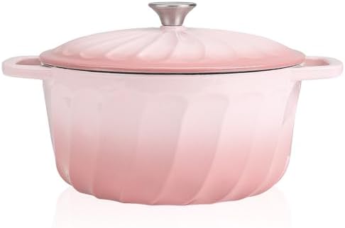 Enameled Cast Iron Dutch Oven Pot with Lid, 6 QT Large Dutch Oven by NSIRONS