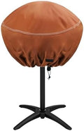 NettyPro Round Grill Cover Waterproof Heavy Duty Outdoor Indoor Electric Portable Stand Grill Cover for George Foreman, Char-Broil, Cuisinart, Homewell, Weber Small Grill and More, Brown by NettyPro