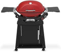 Weber Q 2800N+ Liquid Propane Grill with Stand, Flame Red – Wide 250°–700°F Temp Range with Plus Burner for Searing, Low‑Temp Roasting & High-Dome Lid by Unknown