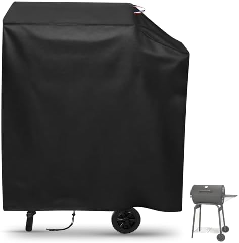 Charcoal Grills Cover 34" for Large Charcoal Grills with Side Shelf by Andacar