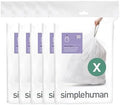 simplehuman Code X 100 Count Custom Fit Liners, Heavy-Duty Commercial Drawstring Trash Bags, One-by-One Mess-Free Dispense, Extra Thick & Double Seamed, 50% PCR Plastic, 80 Liter / 21 Gallon, White by Unknown