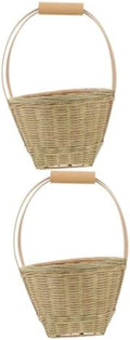 CHILDWEET 2pcs Woven Storage Basket and Snack Holder for Outdoor Picnics Kitchen Organization and Home Decor Versatile and Rustic Design by CHILDWEET