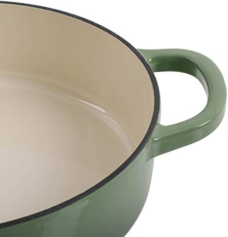 Crock Pot Artisan Enameled Cast Iron Braiser W/Lid, 5-Quart, Pistachio - Image 4
