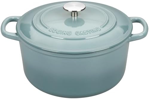 EDGING CASTING Enameled Cast Iron Dutch Oven with Sourdough Bread Baking Kit, Bread Dutch Oven with Lid, Includes Proofing Basket & Baking Tools, 5qt, Seasalt - Image 3
