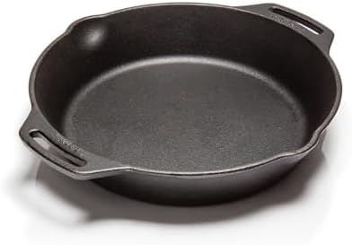 Petromax Cast Iron Fire Skillet for Kitchen or Camping, Pre-Seasoned Cookware for Campfire or Home Oven and Stove, Conducts Heat Evenly, Side Handles, 10" by Petromax
