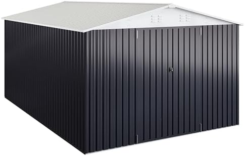 WKM 10x14 FT Outdoor Storage Shed for Backyard, Patio Lawn, White - Image 2
