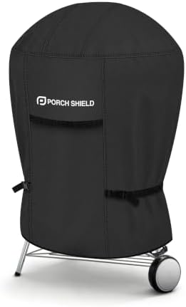 Porch Shield 26 inch Outdoor Charcoal Kettle Cover 33" Dia x 38" H, Black by PorchShield