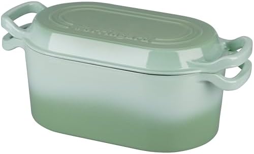 VORRINGARD Oval Dutch Oven Pot with Lid, Enamel Coating Cast Iron Bread Pans for Homemade Sourdough Bread Baking, Cooking, 4 Quart, Green - Image 5