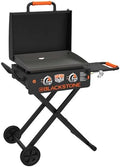 BLACKSTONE 22” On The Go Scissor-Leg Griddle with Two Burners -Stainless Steel Gas Griddle with Hood, Wheels, Side Shelf –Heavy Duty Outdoor Stainless Steel Griddle for Backyard, Patio Camping –1935 by Unknown