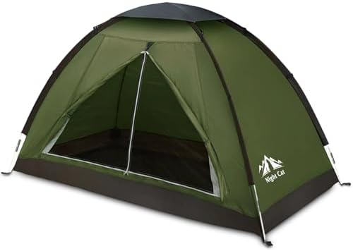 Night Cat Backpacking Tent for One 1 to 2 Persons Lightweight Waterproof Camping Hiking Tent for Adults Kids Scouts Easy Setup Single Layer 2.2x1.2m by NightCat