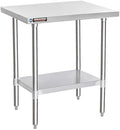 DuraSteel 24x30 Stainless Steel Work Table - NSF Commercial Prep Metal Table - Outdoor Pizza Oven Stand w/Under Shelf - Kitchen Island Laundry Utility Garage Microwave Stand Large Rolling Storage Cart by DuraSteel
