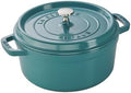 STAUB Cast Iron Round Cocotte, Dutch Oven, 4-quart, serves 3-4, Made in France, Turquoise by Unknown