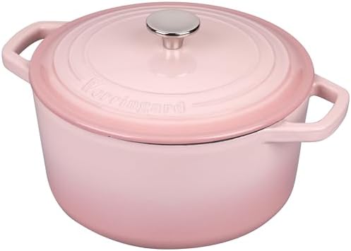 VORRINGARD Enameled Cast Iron Dutch Oven Pot with Lid, for Bread Baking, Round Bread Oven- include Sourdough Bread Baking Supplies set, 4.5QT, Pink - Image 7