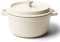 6.5 Quart Dutch Oven Pot with Lid, Non Stick Enameled Cast Iron Dutch Oven for Bread Baking, Heavy-Duty, Oven Safe Ceramic Cookware Up to 500°F for Baking, Braising, Stews, Roasting, Beige by Fijinhom