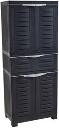 Sunnydaze 57" Garage Storage Cabinet with Doors & Shelves, Charcoal by SunnydazeDecor