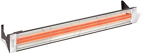 Infratech WD-6024 BL Stainless Steel Fixture Dual Element Electric Patio Heater 61.25" Long, 6000 Watt, 240 Volts, Black Finish by Unknown