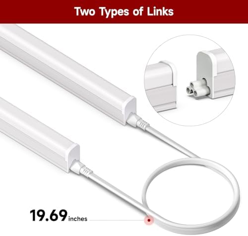 LED Shop Light for Garage, T5, 2FT, 10W, 1100LM, 5000K, 8 Pack - Image 4