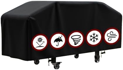 SHINESTAR Griddle Cover for Blackstone 36 Inch Griddle Without Hood, Heavy Duty Waterproof Flat Top Gas Grill Cover with Click-Close Straps, UV-Resistant BBQ Cover for More 4-Burner Griddle by SHINESTAR