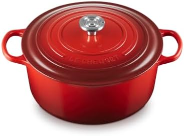 Le Creuset Enameled Cast Iron Round Dutch Oven, 9 qt., Cerise/Crucible by Unknown