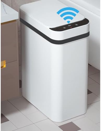 Trash Can Automatic Touchless - 4 Gallons Motion Sensor Bathroom Trash Can by Yatmung
