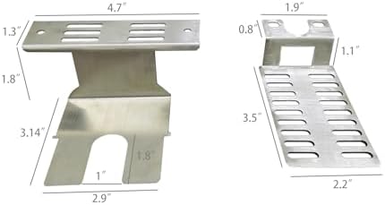 FixtureDisplays® BBQ Grill Stainless Steel Rotisserie Motor Mounting Bracket Set Fits 3" Motors (Bracket Size) May Need Drill Additional Holes on Your Grill 21909-NF - Image 5