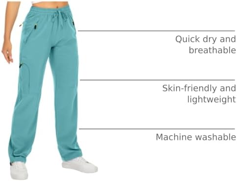 Toomett Women‘s Hiking Cargo Pants UPF 50 Quick Dry with Zipper Pockets - Image 4