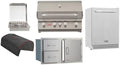 Bull Outdoor Products 30-Inch Outdoor Kitchen Bundle – Angus 75,000 BTU Built-In Grill Head, Grill Cover, Door & 2 Drawer Combo with Reveal, Glass Door & Contemporary Refrigerators – NG by Unknown